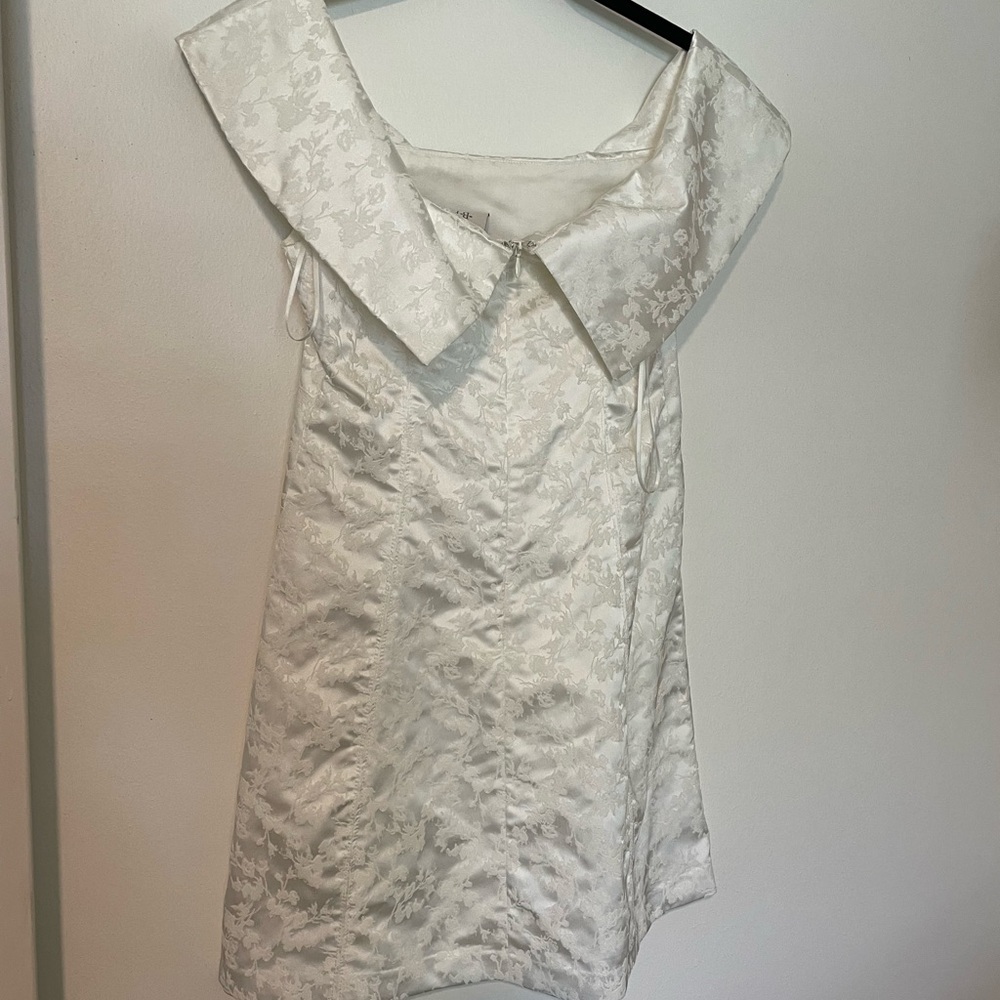 BHLDN White Mini floral Dress Bridal - Picture 7 of 13